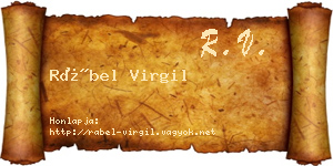Rábel Virgil névjegykártya